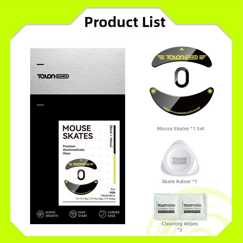 Стъклени крачета за мишка TALONGAMES, съвместими с GPW, G502 X2, G603, Eagle Eye, Poison Viper, Purgatory Viper – гладко плъзгане, прецизно пасване