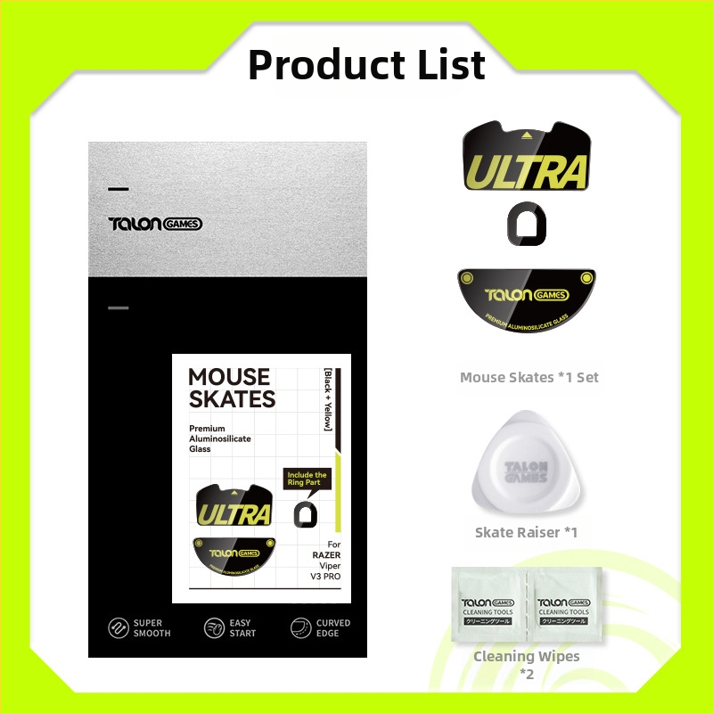 Стъклени крачета за мишка TALONGAMES, съвместими с GPW, G502 X2, G603, Eagle Eye, Poison Viper, Purgatory Viper – гладко плъзгане, прецизно пасване
