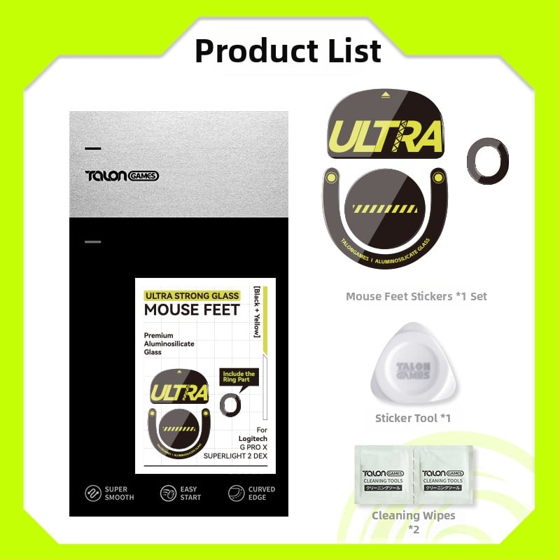 Стъклени крачета за мишка TALONGAMES, съвместими с GPW, G502 X2, G603, Eagle Eye, Poison Viper, Purgatory Viper – гладко плъзгане, прецизно пасване