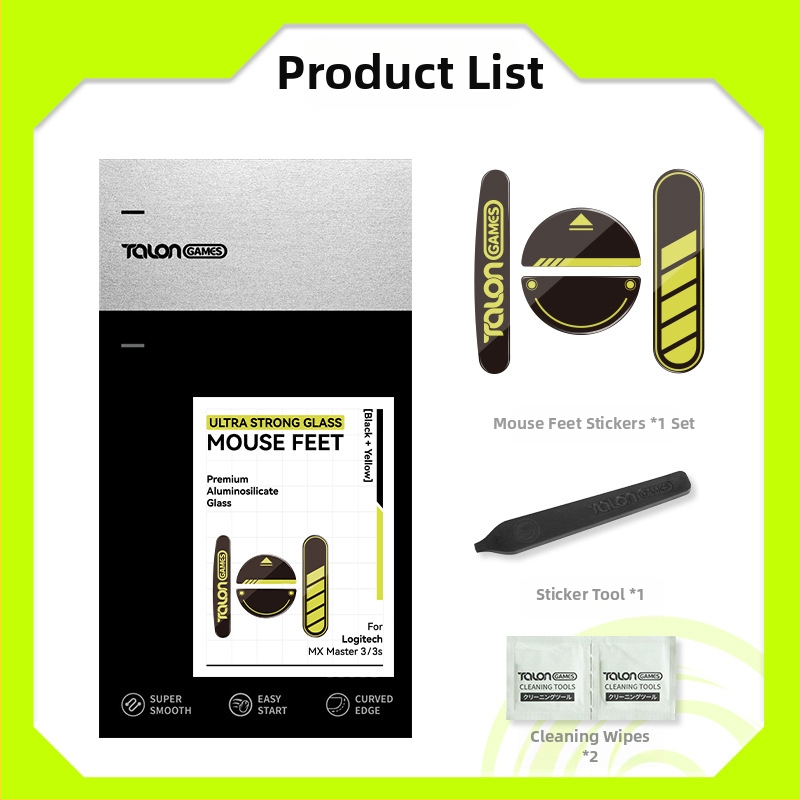 Стъклени крачета за мишка TALONGAMES, съвместими с GPW, G502 X2, G603, Eagle Eye, Poison Viper, Purgatory Viper – гладко плъзгане, прецизно пасване