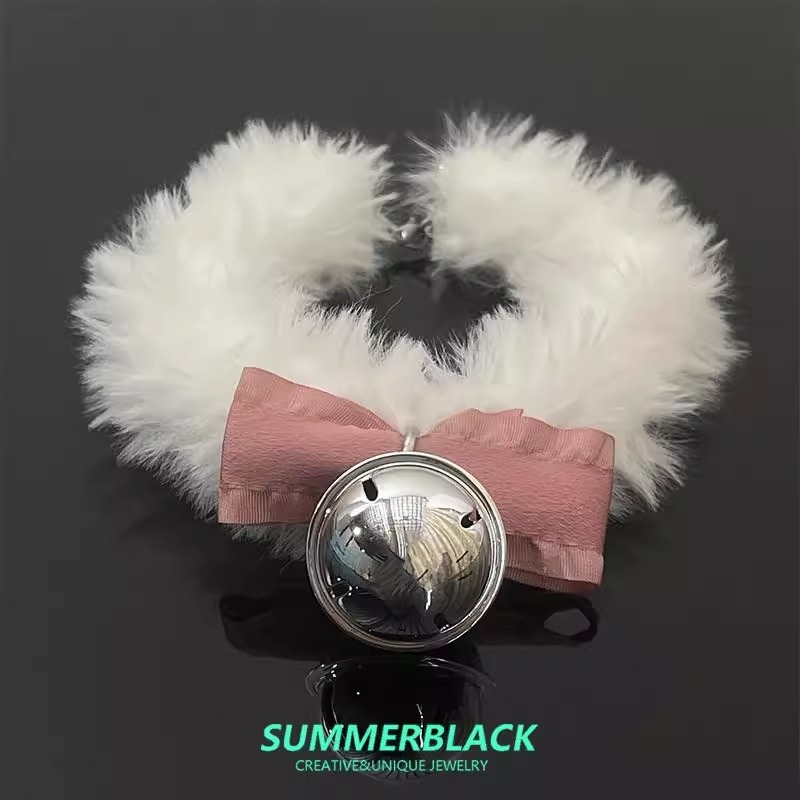 Choker kaelakee lipsuga stiiliga, sulam materjalist, sulam ripats, tavaline ahel, kaal 50 g