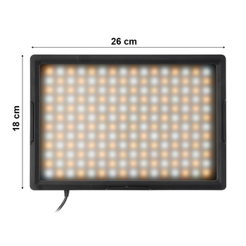 Επαγγελματικό LED φως φωτογράφισης για ζωντανές μεταδόσεις - 15W, διπλή θερμοκρασία χρώματος, ρυθμιζόμενη φωτεινότητα, τροφοδοσία USB 5V/3A