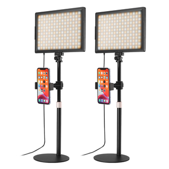 Επαγγελματικό LED φως φωτογράφισης για ζωντανές μεταδόσεις - 15W, διπλή θερμοκρασία χρώματος, ρυθμιζόμενη φωτεινότητα, τροφοδοσία USB 5V/3A