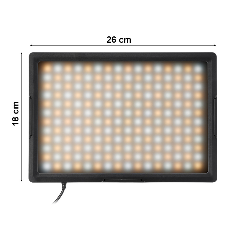 Επαγγελματικό LED φως φωτογράφισης για ζωντανές μεταδόσεις - 15W, διπλή θερμοκρασία χρώματος, ρυθμιζόμενη φωτεινότητα, τροφοδοσία USB 5V/3A