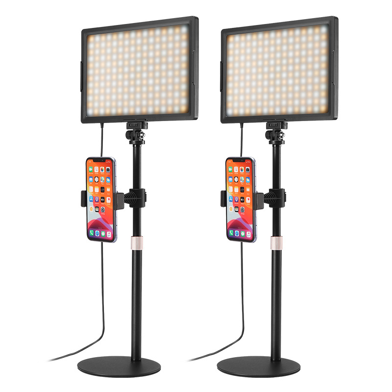 Επαγγελματικό LED φως φωτογράφισης για ζωντανές μεταδόσεις - 15W, διπλή θερμοκρασία χρώματος, ρυθμιζόμενη φωτεινότητα, τροφοδοσία USB 5V/3A