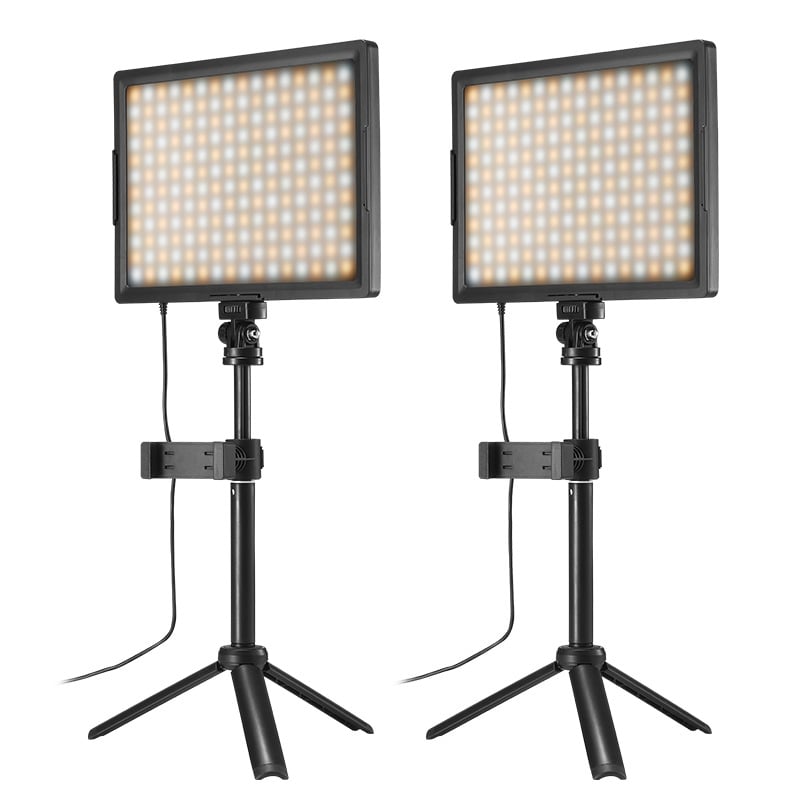 Επαγγελματικό LED φως φωτογράφισης για ζωντανές μεταδόσεις - 15W, διπλή θερμοκρασία χρώματος, ρυθμιζόμενη φωτεινότητα, τροφοδοσία USB 5V/3A