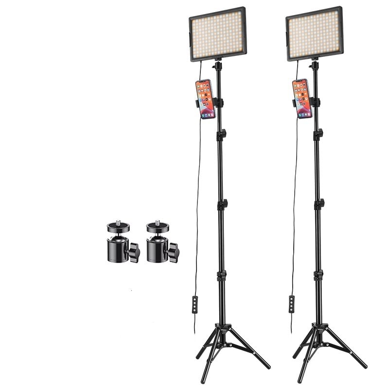 Επαγγελματικό LED φως φωτογράφισης για ζωντανές μεταδόσεις - 15W, διπλή θερμοκρασία χρώματος, ρυθμιζόμενη φωτεινότητα, τροφοδοσία USB 5V/3A