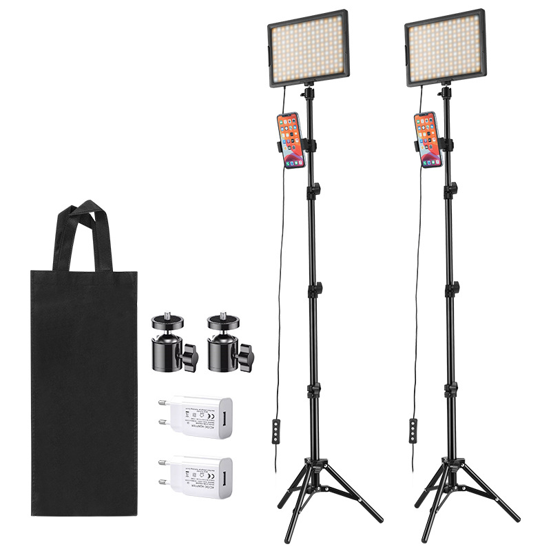 Επαγγελματικό LED φως φωτογράφισης για ζωντανές μεταδόσεις - 15W, διπλή θερμοκρασία χρώματος, ρυθμιζόμενη φωτεινότητα, τροφοδοσία USB 5V/3A