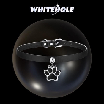 Kaelarihm koera ja kassipoja käpajälgede motiividega, materjal Cortex, ripats sulamist, ristkettaga stiil, originaalne disain