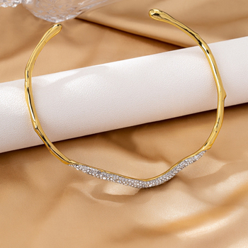 Kaelakee collarbone kettaga, vask, ripats segusest, originaalne disain