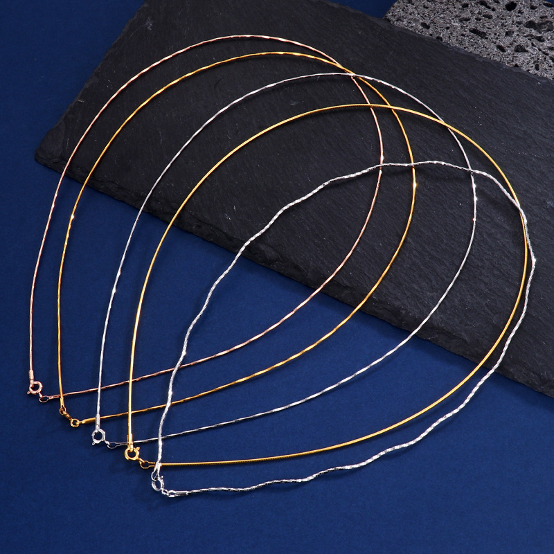 Kaelakee – 925 hõbe, madu-keti, geomeetriline disain, unisex