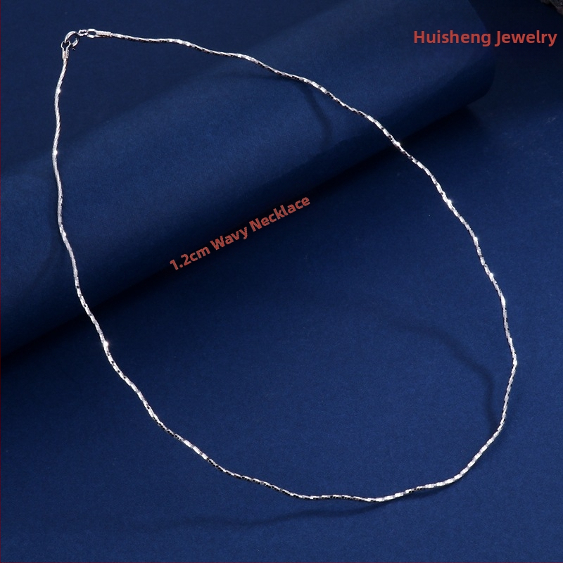 Kaelakee – 925 hõbe, madu-keti, geomeetriline disain, unisex