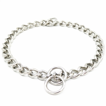 Κολάρο σκύλου από ανοξείδωτο ατσάλι με τρία δαχτυλίδια για εκπαίδευση – ανθεκτικό στην πρόσκρουση, 2.5 mm, μήκος 35 ή 40 cm