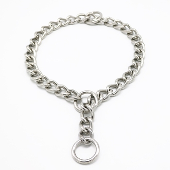 Κολάρο σκύλου από ανοξείδωτο ατσάλι με τρία δαχτυλίδια για εκπαίδευση – ανθεκτικό στην πρόσκρουση, 2.5 mm, μήκος 35 ή 40 cm