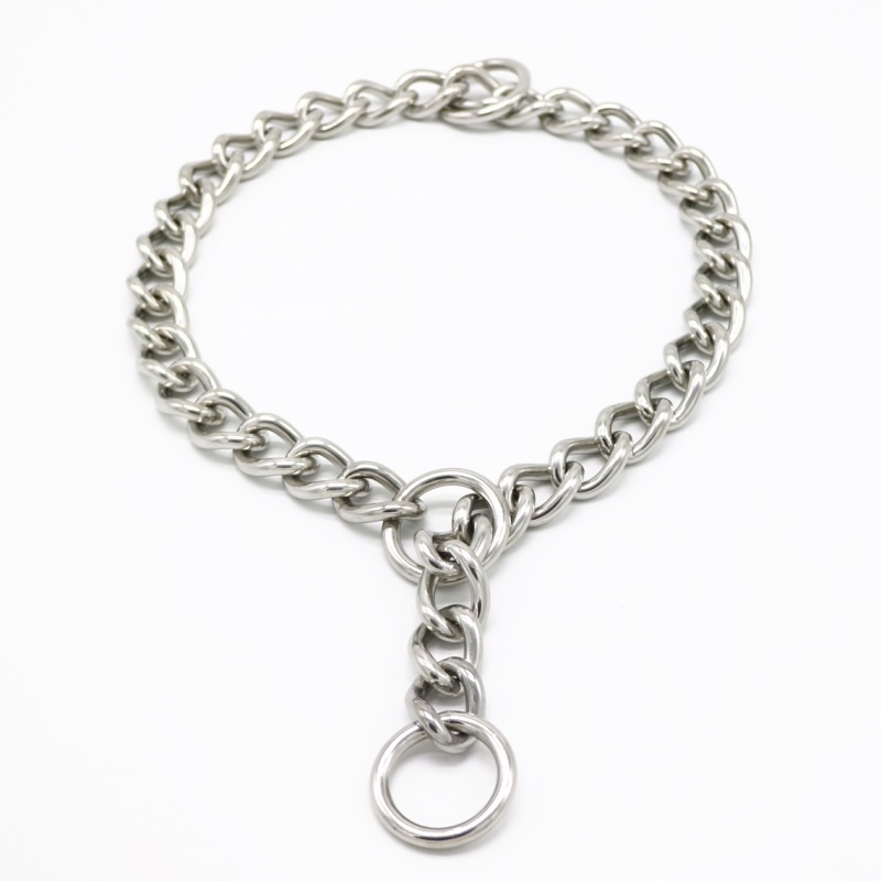 Κολάρο σκύλου από ανοξείδωτο ατσάλι με τρία δαχτυλίδια για εκπαίδευση – ανθεκτικό στην πρόσκρουση, 2.5 mm, μήκος 35 ή 40 cm