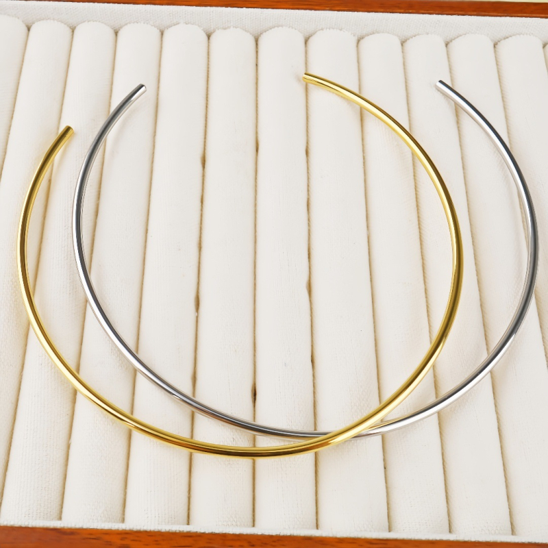 Colier placat în vid, stil retro, lanț obișnuit, pentru femei