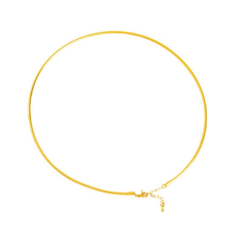 Bakrena ogrlica s koncentriranim lotosovim zatvaračem i privjeskom, porijeklo Shanwei, ljeto 2023, lagani luksuz stil