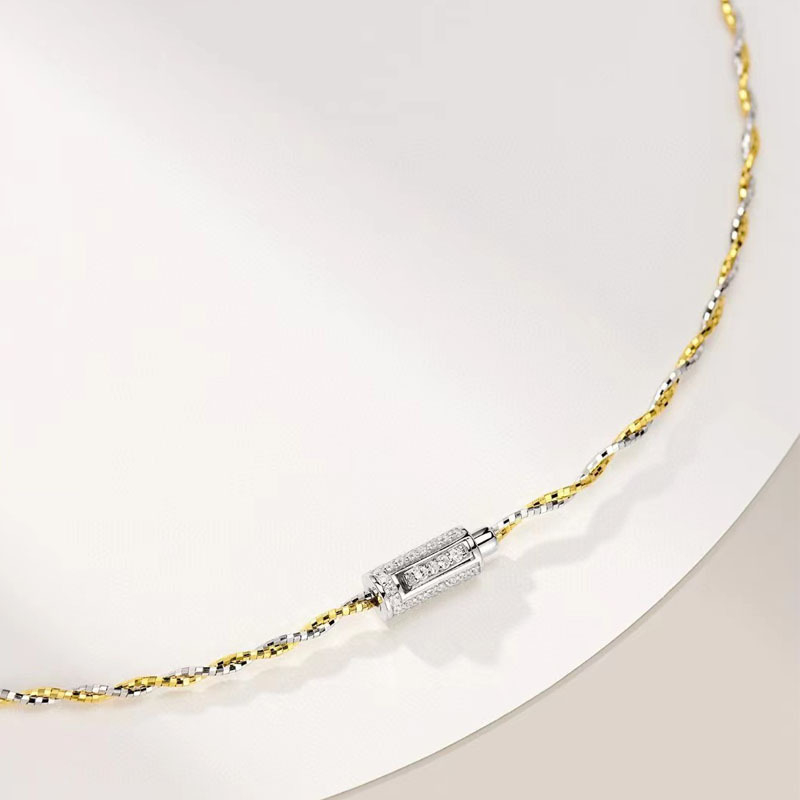 Ogrlica od srebra 925, uvijeni lanac, tip gola, 7,9 g