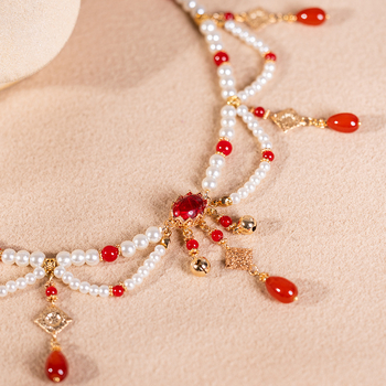 Csepp alakú nyaklánc, kevert anyagok, kézi kivitelezés, ötvözet medál, gömb lánc