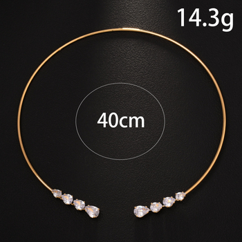 Naistele avatud kaela rhinestone kaelakett, geomeetriline disain, kaal 14,3 g