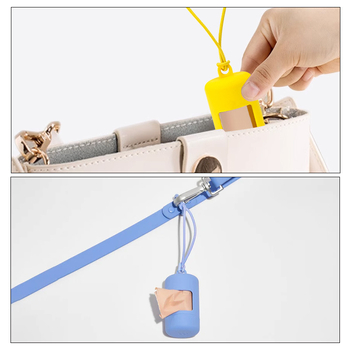 Dispenser pentru pungi de gunoi pentru câini și cutie portabilă de depozitare – ABS, rol continuu, separator de pungi