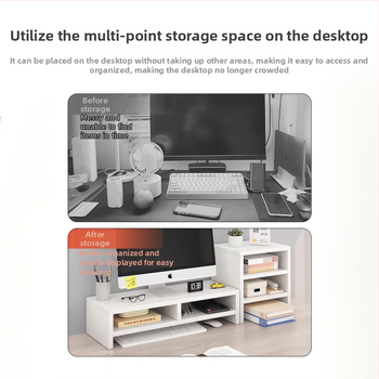 Περιστρεφόμενη βάση οθόνης για επιτραπέζιο υπολογιστή με ανυψωτήρα και οργανωτή γραφείου – Κράμα αλουμινίου, μάρκα Qimu, μοντέλο X1124134056, Συμβατό με επιτραπέζιο υπολογιστή, Περιστρεφόμενος τύπος