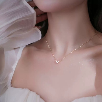 Ogrlica od srebra 925, privjesak s dijamantnim rezom, lanac križ, duljina 41-50 cm, za žene, lagani luksuz