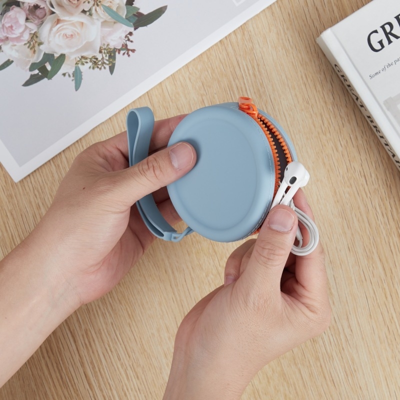 Portofel din silicon pentru monede, formă rotundă, model A1, fără căptușeală, pentru uz zilnic