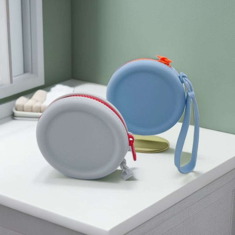 Portofel din silicon pentru monede, formă rotundă, model A1, fără căptușeală, pentru uz zilnic