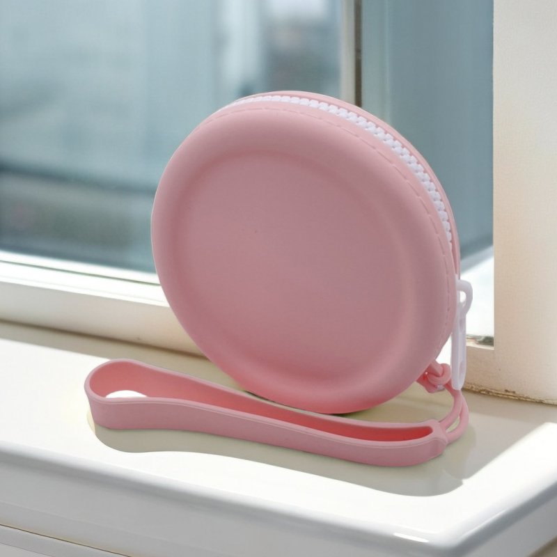 Portofel din silicon pentru monede, formă rotundă, model A1, fără căptușeală, pentru uz zilnic