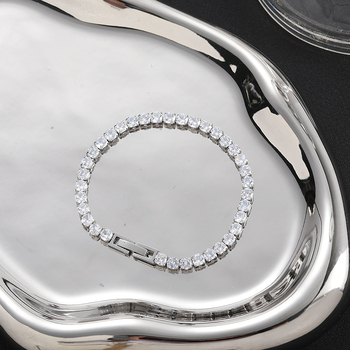 Гривна от титанова стомана с диамантена обработка, унисекс, геометричен дизайн