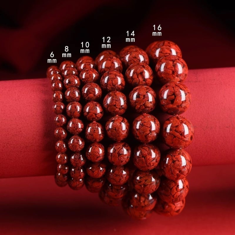 Brățară din cinnabar, unisex, design original, finisaj lustruit, bijuterii de mână, lansare primăvara 2025