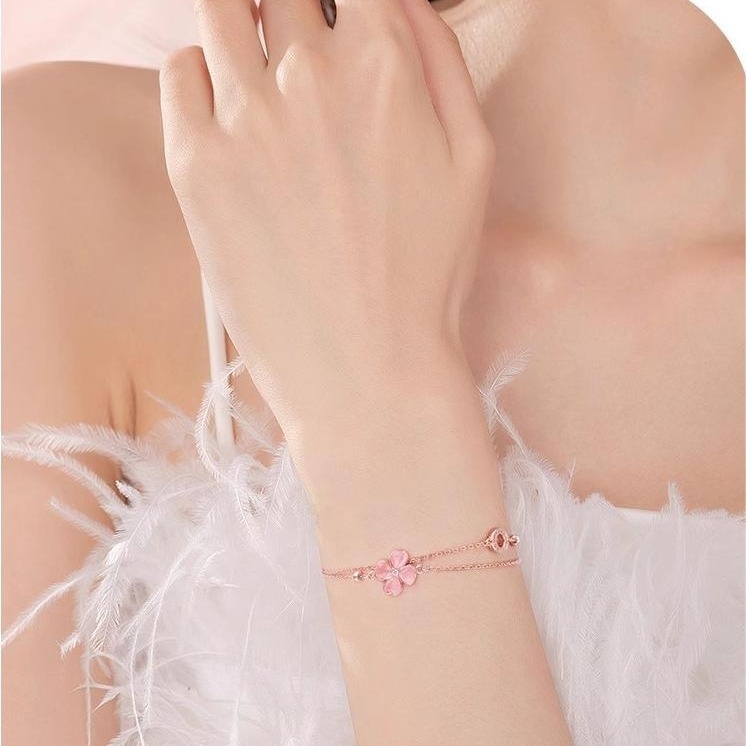 Brățară din cupru, placare electroplatică, stil feminin OL, design floral