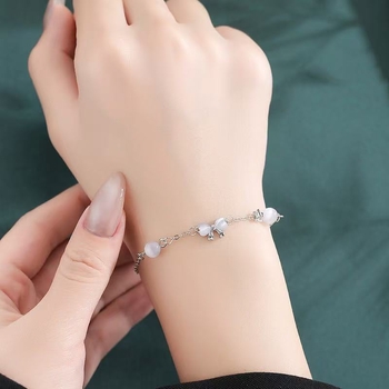 Brățară cu funda, stil coreean, din cupru placat electro, primăvara 2025