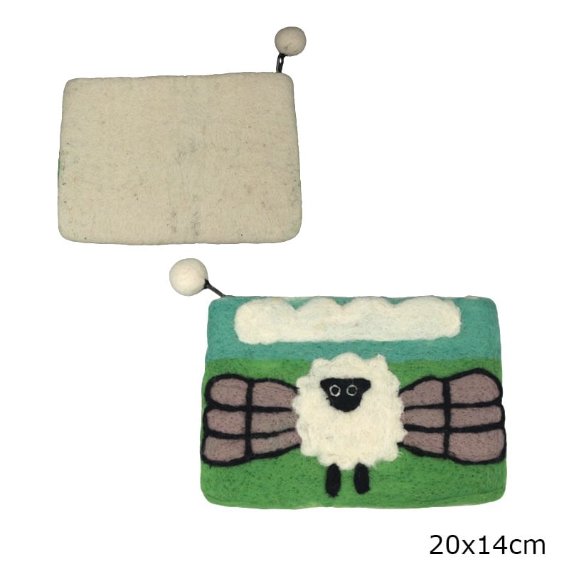 Posetă pentru monede din filc, model animal, minimalist urban, Zuer, vară 2025