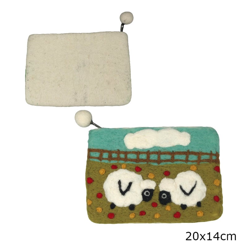 Posetă pentru monede din filc, model animal, minimalist urban, Zuer, vară 2025