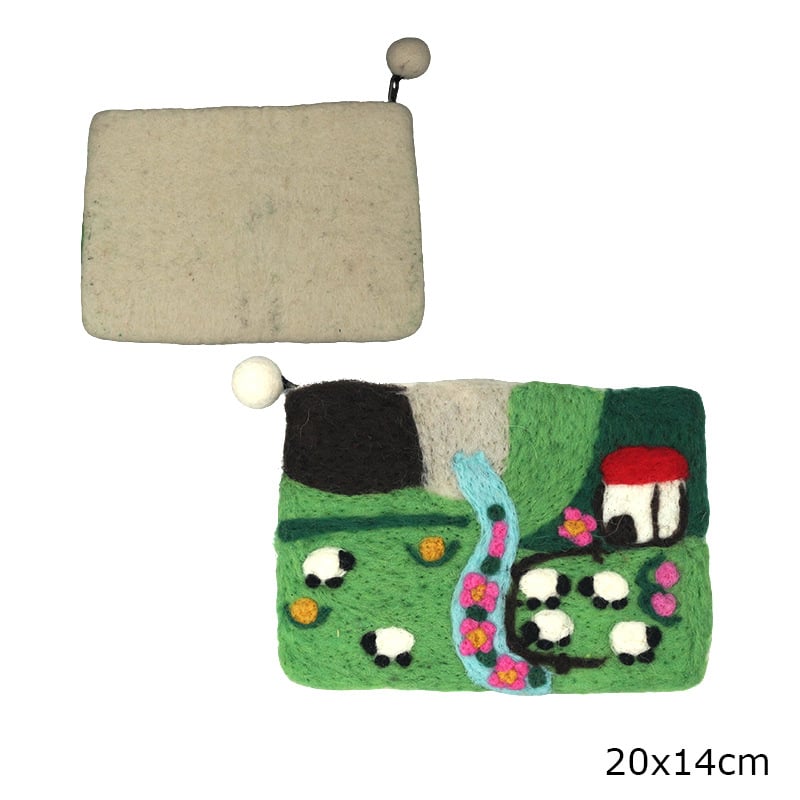 Posetă pentru monede din filc, model animal, minimalist urban, Zuer, vară 2025