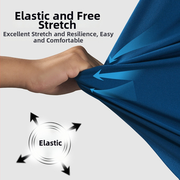 Dingshang Set scrubs medical, unisex, mâneci lungi, guler rotund, material elastic și uscat rapid (top + pantaloni), 90–95% spandex pe poliester