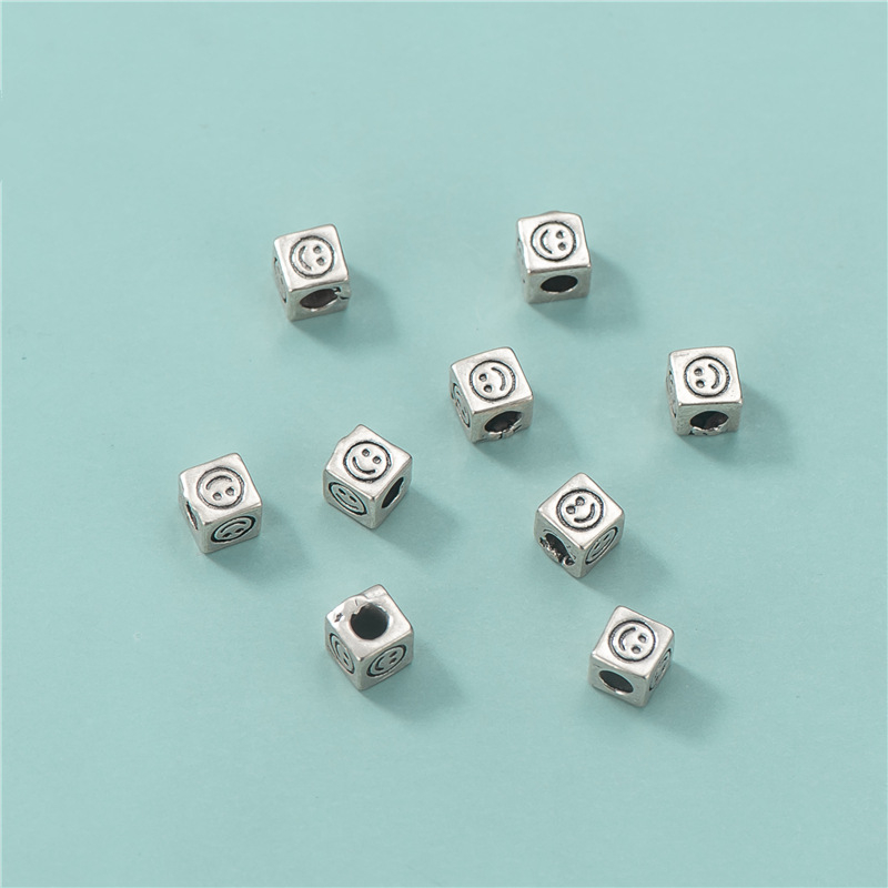 S925 sterling srebro Thai srebrne mini osmijeha perle – slobodne perle za DIY narukvicu, spacer stil, kvaliteta 925
