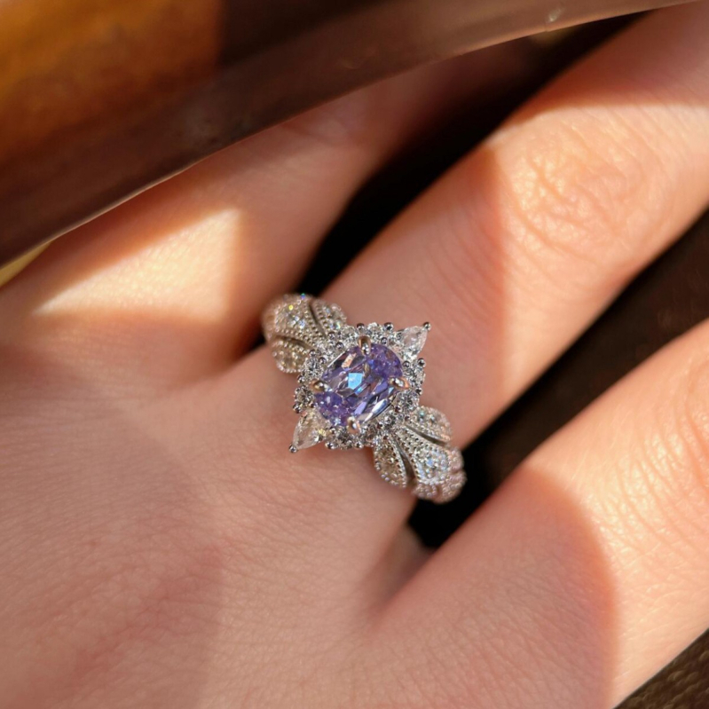 Inel cu zirconiu, din cupru, design geometric, deschidere reglabilă, pentru femei