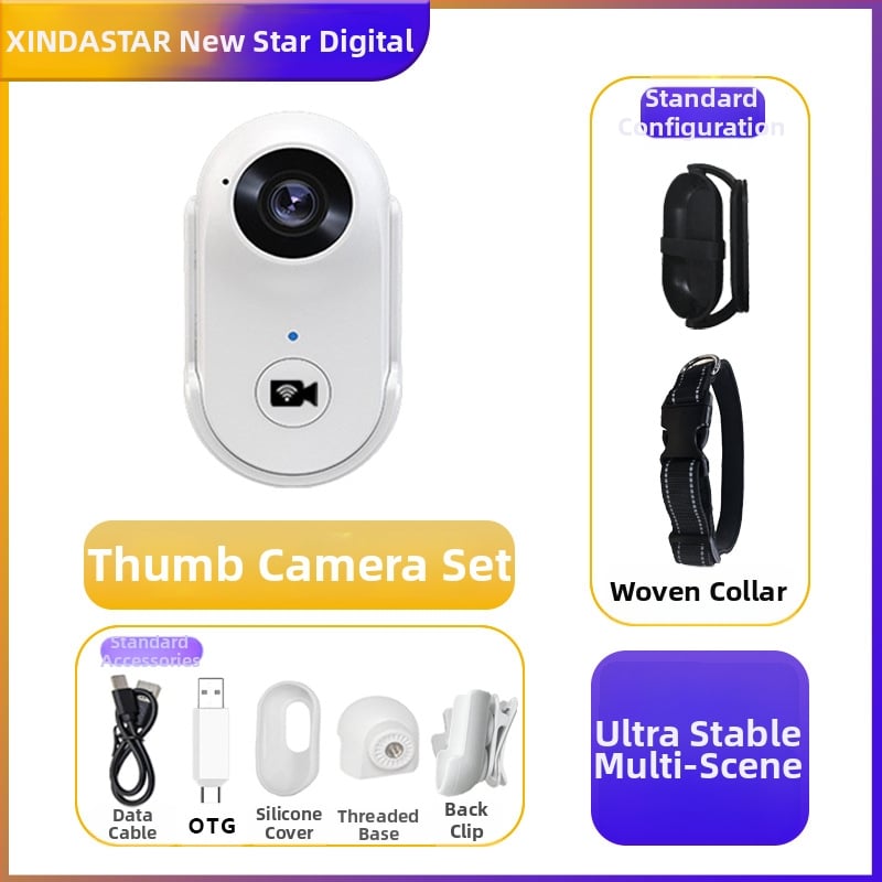 Kišeninė veiksmo kamera naminiams gyvūnėliams — 0.96in LCD, 1.0MP jutiklis, TF kortelė saugojimui, ABS korpusas, 2–3 val. baterija