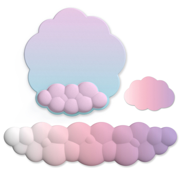 Pad de mouse cu suport pentru încheietură, suprafață Lycra, bază din material textil