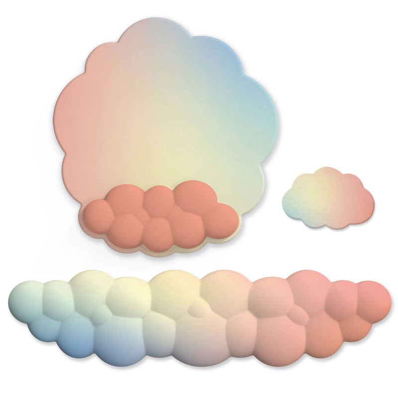 Pad de mouse cu suport pentru încheietură, suprafață Lycra, bază din material textil