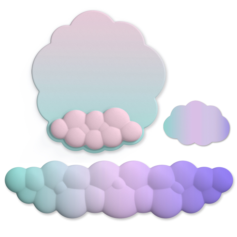 Pad de mouse cu suport pentru încheietură, suprafață Lycra, bază din material textil