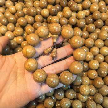 Buddha helmdega käevõru, puithelmmed, käsitöö, looduslik viimistlus, Hiina stiil