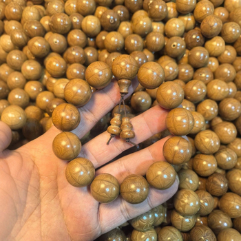 Buddha helmdega käevõru, puithelmmed, käsitöö, looduslik viimistlus, Hiina stiil