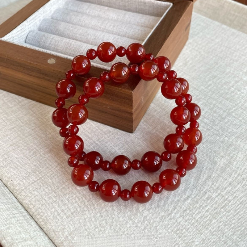Narukvica Liangxu Jewelry, materijal: ahat, oblik: geometrijski, stil: ženski, nišni, godina sezone: jesen 2025