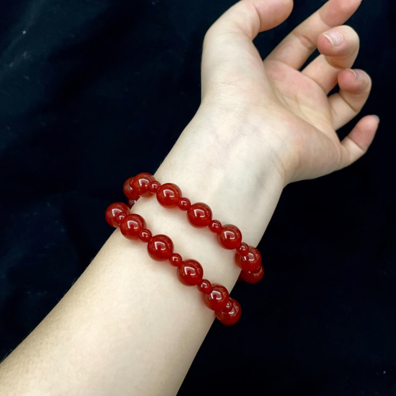 Narukvica Liangxu Jewelry, materijal: ahat, oblik: geometrijski, stil: ženski, nišni, godina sezone: jesen 2025