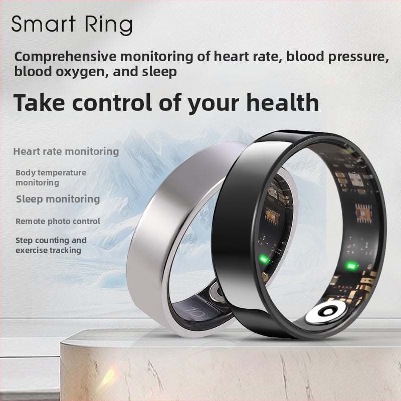 IF-R03 Bluetooth okos gyűrű – szívritmus, vér oxigén és alvás monitorozása; akkumulátor 15–25 mAh; Android 4.4+ és iOS 9.0+ kompatibilis