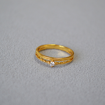 Prsten – bakar – Miya Sophia Jewelry – Geometrijski stil – elektroplatiranje